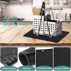 Dish Drying Mats, Heat-resistant Silicone Mat - Image 3