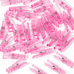 60PCS Pink Clothes Pins for Baby Shower Games Girl, Transparent Acrylic Clothes by JUXINDAZYF