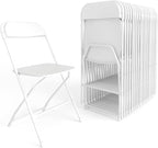 Flash Furniture Hercules Series Plastic Folding Chair - White - 20 Pack 650LB Weight Capacity Comfortable Event Chair-Lightweight Folding Chair by FlashFurniture