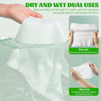 Disposable Face Towels 100 Count, Biodegradable Facial Towels - Image 2