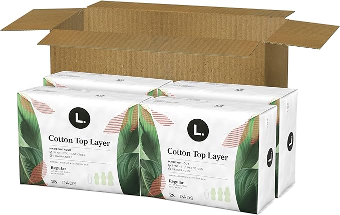 L. Ultra Thin Pads for Women, Regular Absorbency, Organic Cotton Top Layer - Image 12