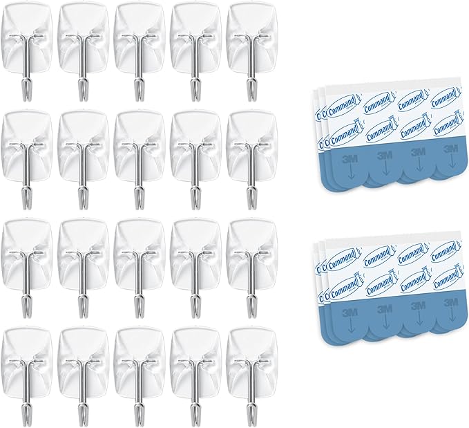 Command Small Clear Wire Toggle Hooks, Damage-Free Adhesive - Image 9