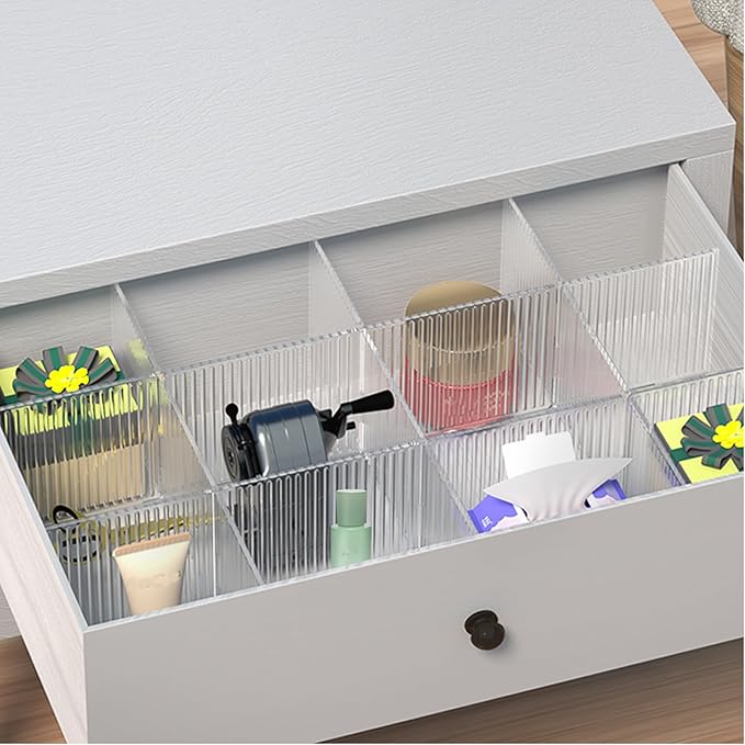 Onerbuy 8pcs Adjustable Grid Drawer Dividers DIY Plastic Closet Separator Tidy - Image 2