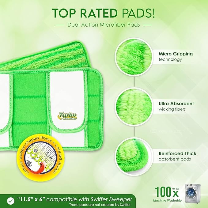Reusable Pads Compatible with Swiffer Sweeper Mops - Image 4