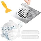 50 PCS Disposable Shower Drain Hair Catcher 3.54 Inches Round Drain Hair by AMAZOPEN