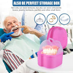 2 Pack Denture Bath Case Cup Box Holder Storage Container - Image 5
