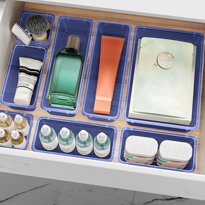 12 PCS Drawer Organizer Set, 4 Sizes Tool Storage Trays - Image 8