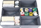 KIKILIE 6 Pack Foldable Clothing Organizers, Socks and Panties - Image 6