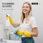 3 Pairs Rubber Dishwashing Gloves, Reusable Household Cleaning Gloves - Image 9