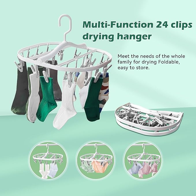 Premium Foldable Clothes Drying Hanger - Image 4