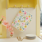Spring Yellow Pink Blue Floral Dish Drying Mats 18x24 Inch Watercolor Flower - Image 4
