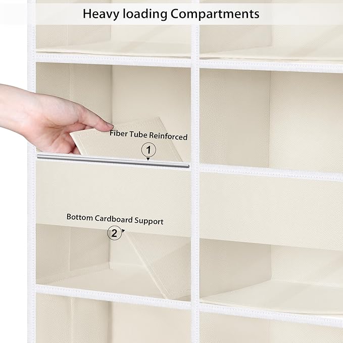 Univivi 5-Shelf Fabric Baby Door Storage Over Door Hanging Organizer - Image 5