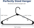 SereneLife 50 Pack Plastic Hangers, Space-Saving Closet Organizers, Durable and - Image 2