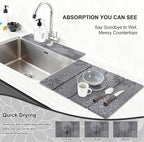 3 PCS Large Stone Dish Drying Mat - Image 4