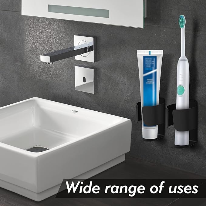 Electric Toothbrush Holder, 304 Stainless Steel Wall Mounted Self Adhesive - Image 3