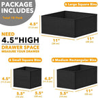 SpaceAid Drawer Organizer for Clothes, 18 Pack Dresser Drawer Organizer Bins - Image 6