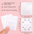 600 PCS Square Cotton Pads, Soft and Lint-Free, Includes 400 Ultra-Thin and 200 - Image 3