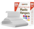 White Plastic Hangers 200 Pack– Heavy-Duty Plastic Hangers Slim and Space-Saving by Campior