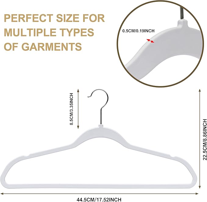 Quality Hangers 200 Pack Non-Velvet Plastic Hangers - Image 4