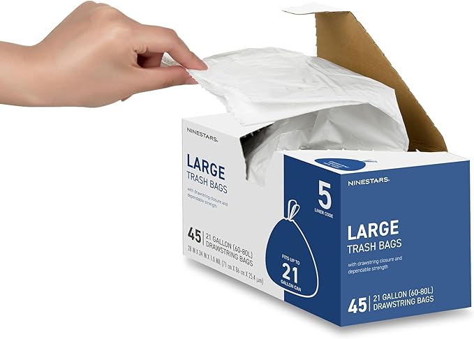 Ninestars Extra Strong White Trash Bags - Image 6