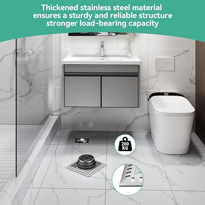 Drain Hair Catcher for Bathroom Sink, 4.8" Stainless Steel and Silicone Shower - Image 5