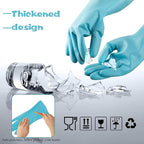Rubber Reusable Gloves Long Household Dishwashing Gloves Kitchen Cleaning - Image 6