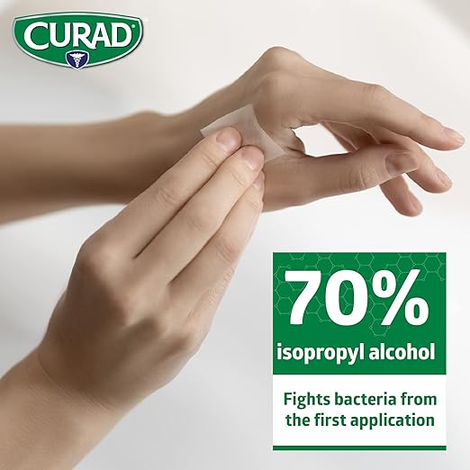 CURAD Alcohol Prep Pads | 400 Pieces of Medium Isopropyl Wipes Individually - Image 3