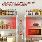 Xcity Storage Shelves, 6 Tier Heavy Duty Metal Shelving Unit, 2400 LBS Capacity Adjustable Steel Wire Shelf Organizer for Pantry, Kitchen, Garage, 14" D x 30" W x 70" H, Chrome - Image 3
