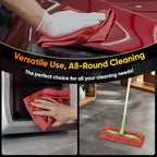 HOMEXCEL Red Shop Towels 100 Pack, Reusable Microfiber Cleaning Cloth Bulk - Image 6
