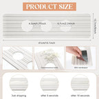 3 Hole White Faucet Mat for Kitchen Sink Bathroom 16.1" x 5" Kitchen Faucet - Image 2