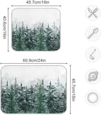 Winter Forest Scenery Dish Drying Mat - Image 3