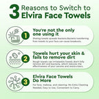 Elvira 200 Count Disposable Face Towels, Biodegradable Skincare Facial - Image 3