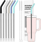 40 oz Straight Metal Straws for 40 oz Stanley Tumbler, Straw for Glass Cups by AccessoriesForWaterBottle
