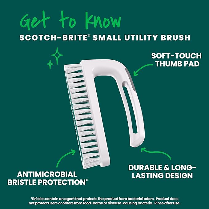 Scotch-Brite Small Utility Brush, Long Lasting Dish Brush - Image 4