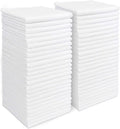 AIDEA Microfiber Cleaning Cloth White 50PK, Cleaning Rags, Lint Free Microfiber by AIDEAHOME