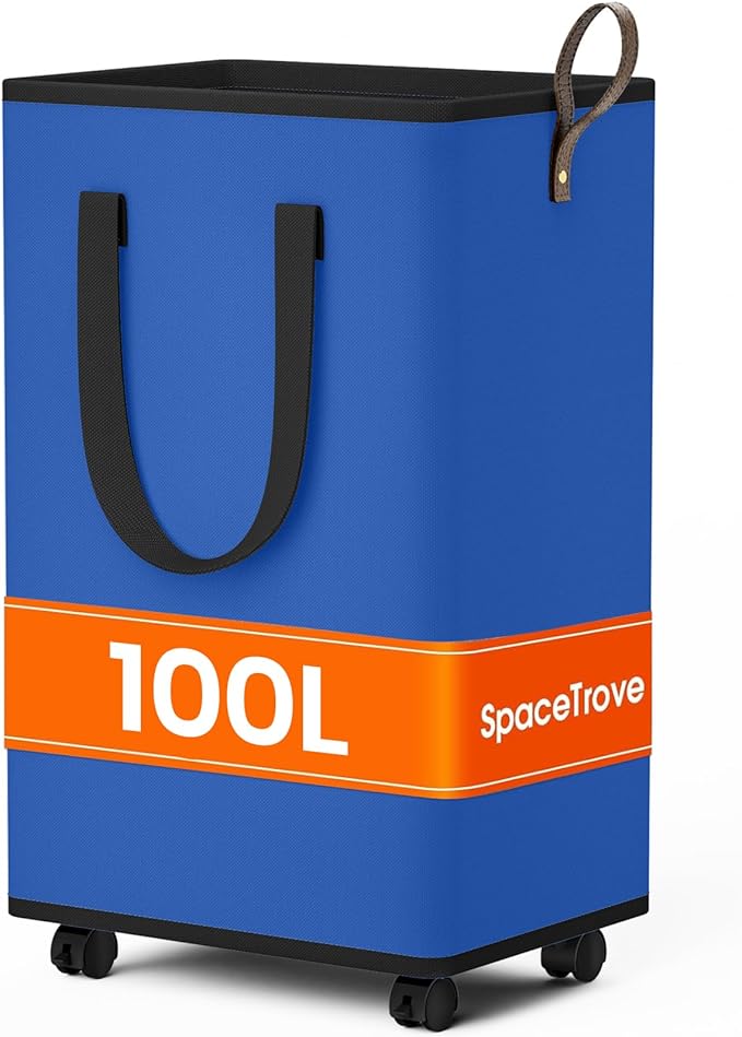Laundry Basket with Wheels, Collapsible Laundry Baskets, Laundry Hamper with by Unknown