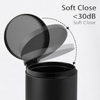 TIPGO 1.2 Gallon Small Black Trash Can, 4.5 Liters Bathroom Garbage Can - Image 2