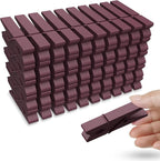 50PCS Colored Wooden Clothespins, 2.9inch Brown Clothes Pins by HONGYUTAI