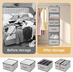 Hanging Closet Organizer 6-Shelf, Upgrade Hanging Shelves - Image 6
