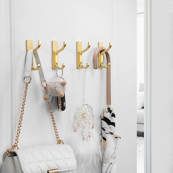 niffgaff Wall Hooks for Coat and Towel: 13lb Adhesive Door Hanger Stick On - Image 9