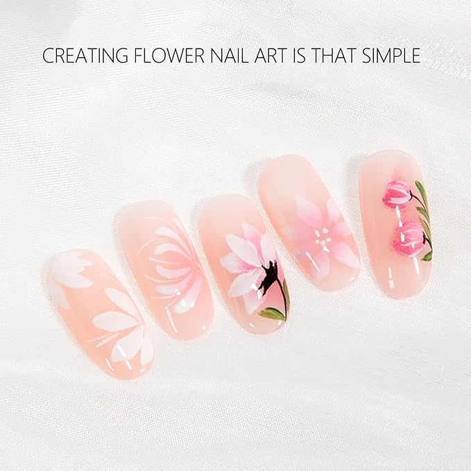 3Pcs Nail Art Brushes Set for Flower Petal Butterfly Drawing, 3D Gel Acrylic - Image 6