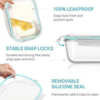 Vtopmart 2Pack 2260ml/ 76.4oz Large Glass Containers Food Storage - Image 6