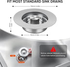 Upgraded 3 in 1 Kitchen Sink Drain Strainer & Sink Stopper, 304 Stainless Steel - Image 5