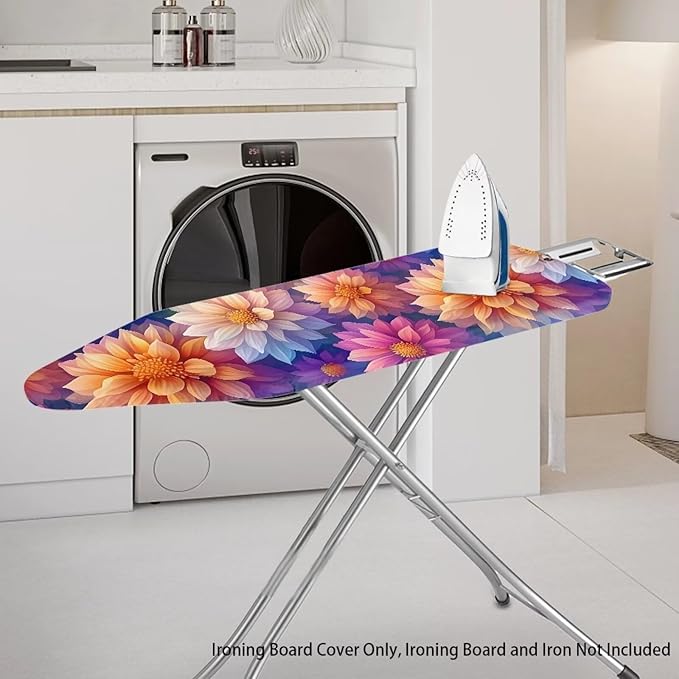 Boho Flowers Ironing Board Covers, Heavy Duty Iron Board Cushion - Image 2