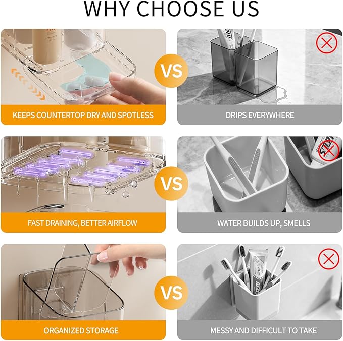 Electric Toothbrush Holder，Toothbrush and Toothpaste Holder - Image 4