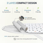 Ironing Board Cover and Pad 15"x54" Extra Thick Natural Cotton, Scorch and - Image 3