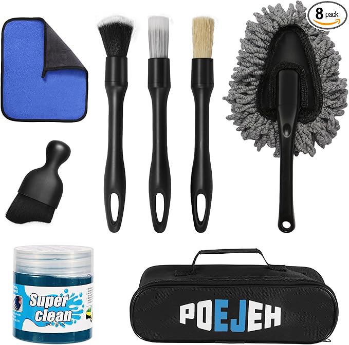 8-Piece Car Interior & Exterior Cleaning Kit - 160g Gel by Unknown