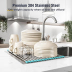 Tomorotec 17.7" x 12.5" Roll Up Dish Drying Rack Over Sink Drying Rack Sink - Image 5