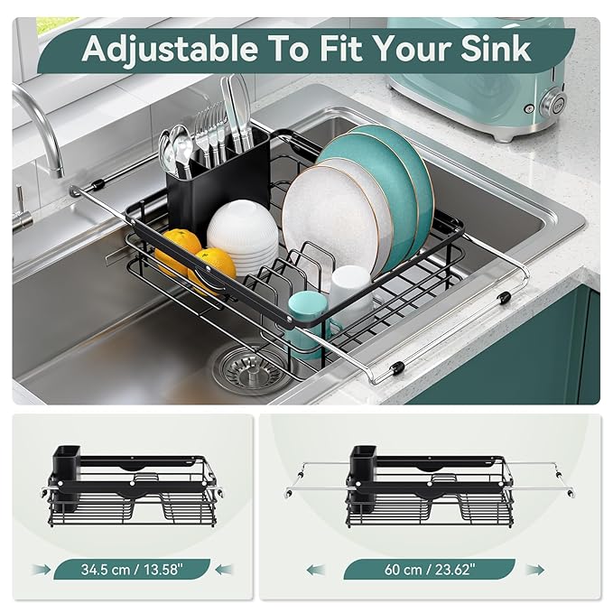 Over the Sink Dish Drying Rack, In Sink Dish Drying Racks, Expandable Dish Rack - Image 2