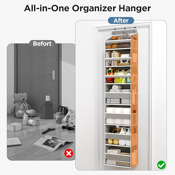 Over The Door Organizer, 7 Tier Door Hanging Organizers - Image 8